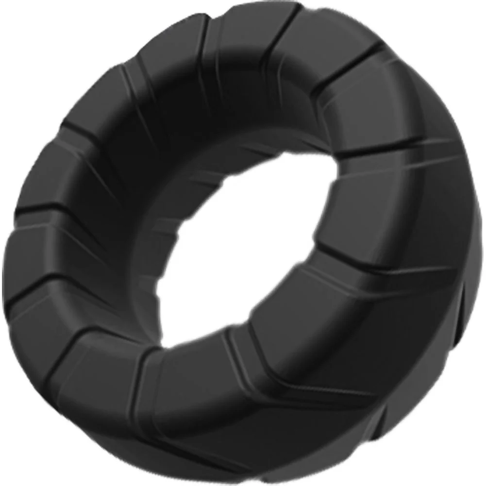 Rock Solid Fat Tire Ring Sila-Flex Penis Ring, Black