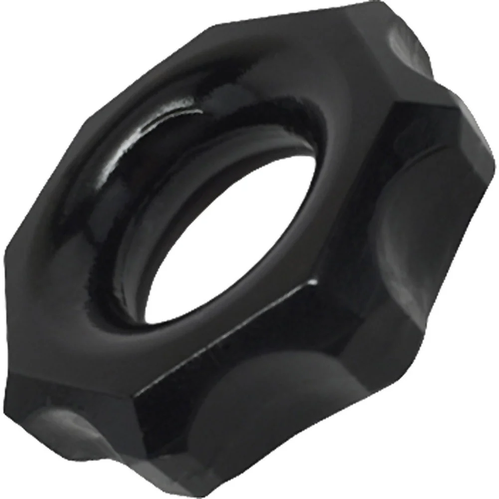 Rock Solid Gear Penis Ring, Black