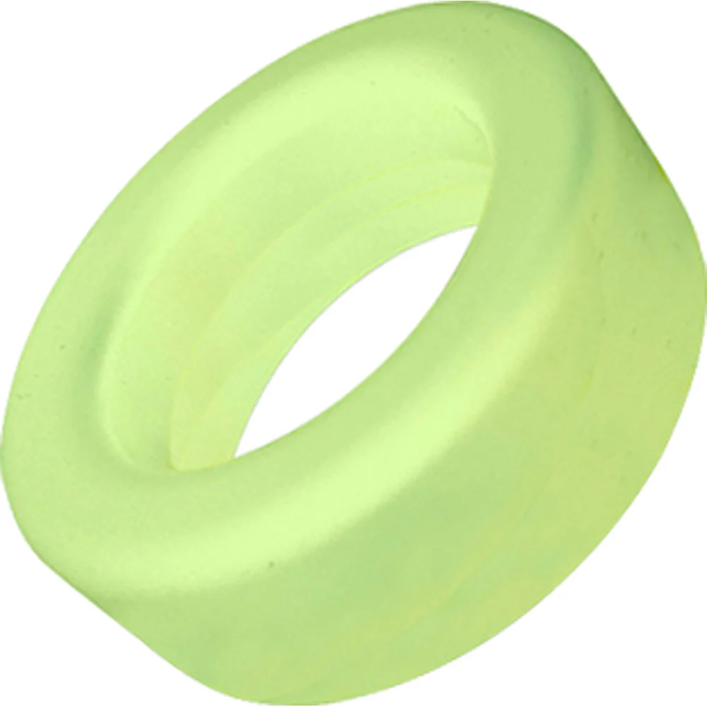 Rock Solid Glow Big O Ring Sila-Flex Penis Ring, Green