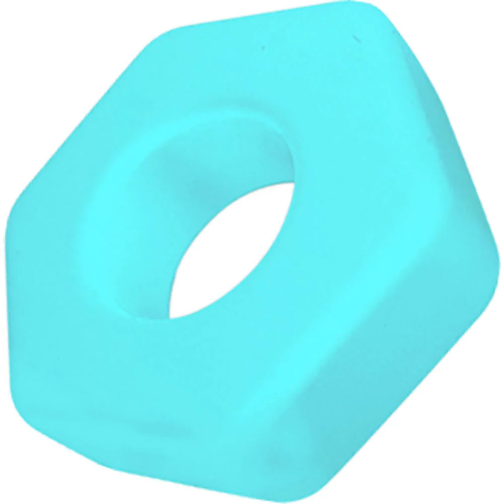 Rock Solid Glow Cog Ring Sila-Flex Penis Ring, Blue