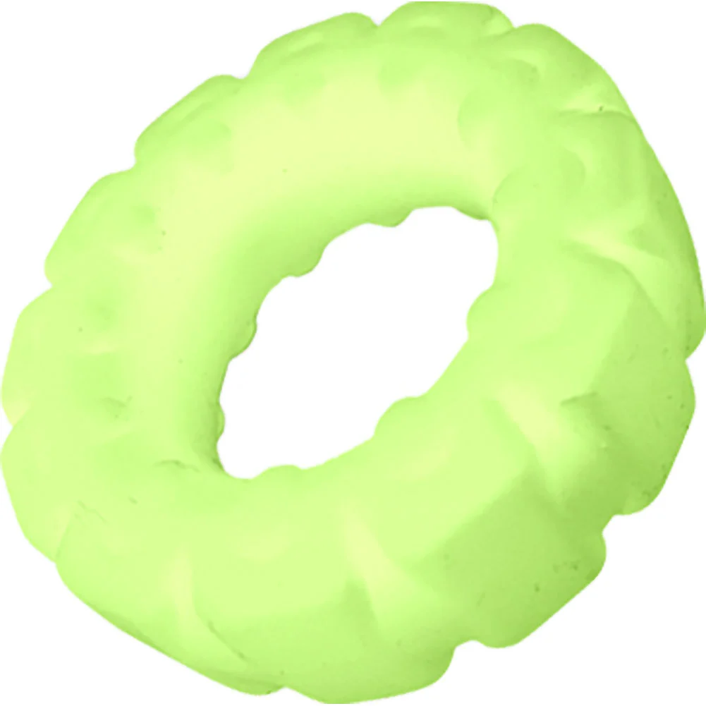 Rock Solid Glow Fat Tire Ring Sila-Flex Penis Ring, Green