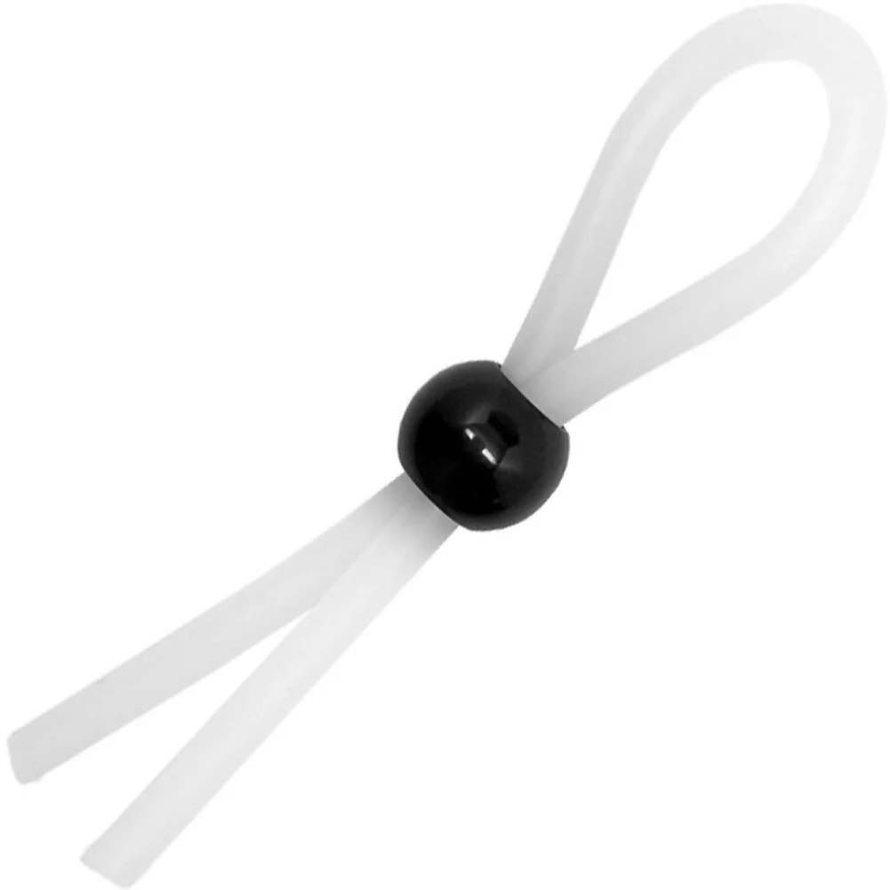 Rock Solid Silicone Adjustable Lasso Penis Ring, Translucent