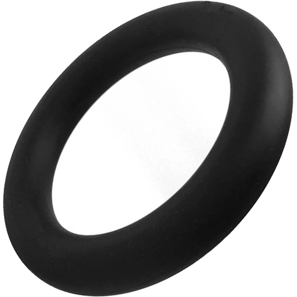 Rock Solid Silicone Gasket Penis Ring, Medium, Black