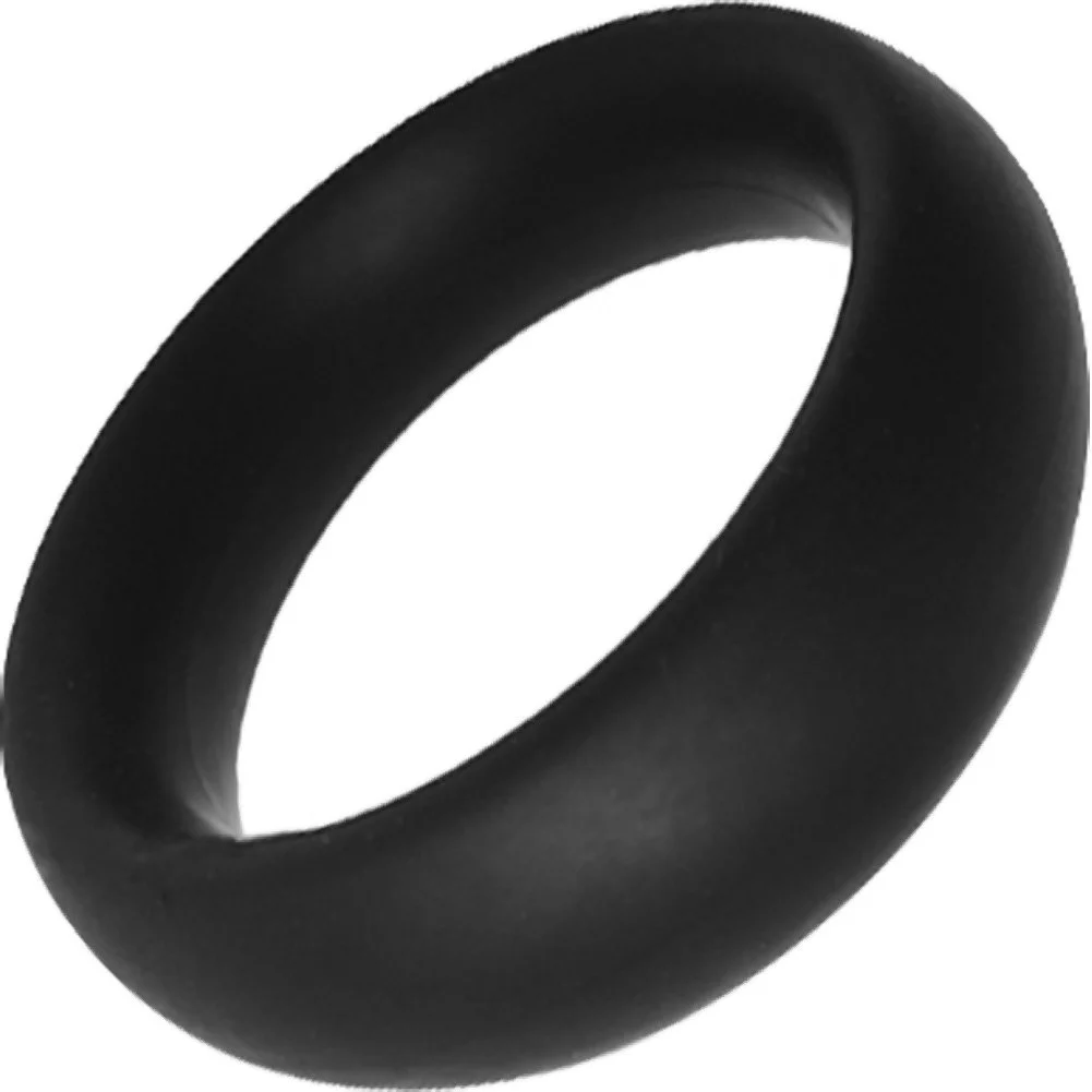 Rock Solid Silicone Penis Ring, Large, Black