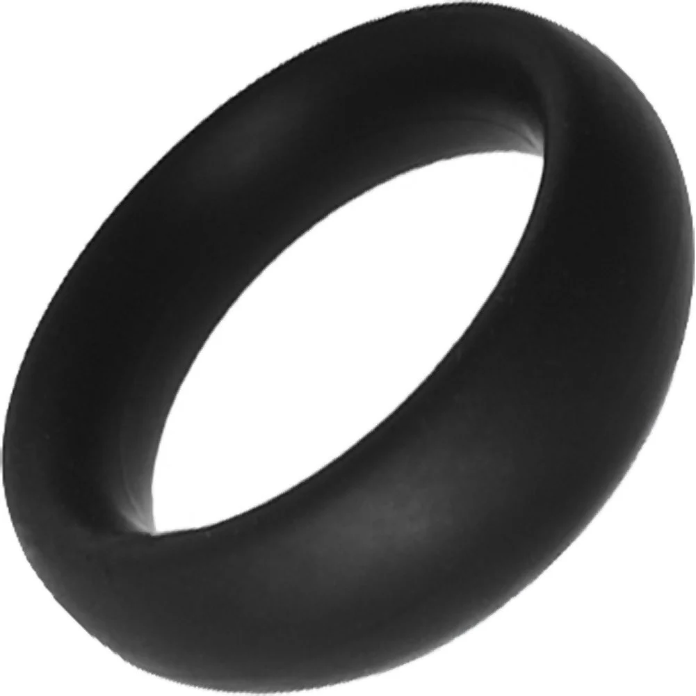 Rock Solid Silicone Penis Ring, Medium, Black