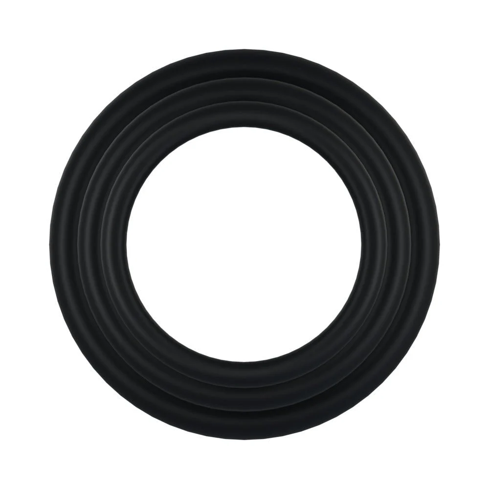 Rock Solid Tri-pack Rubber Gasket (1.25in, 1.5in, 2in) Black