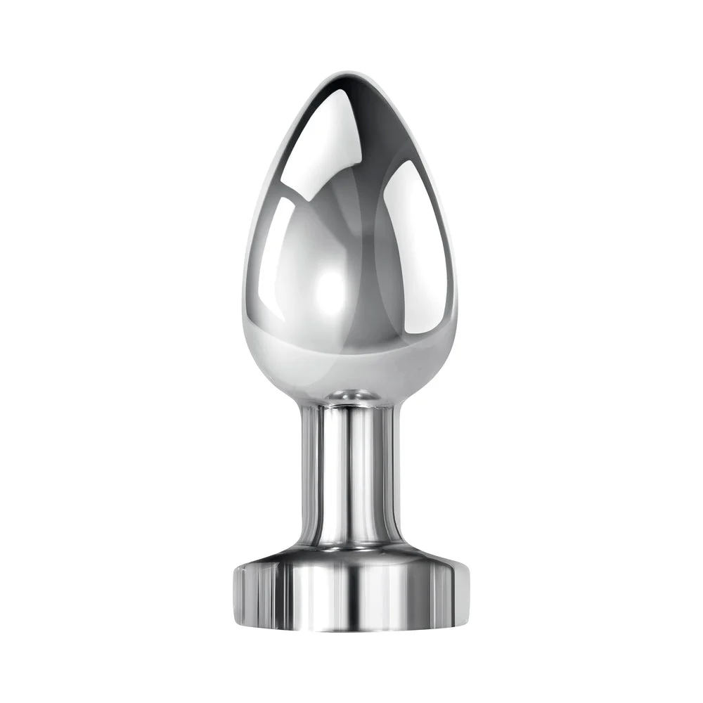 Rockin' Metal Plug XL Vibrating Anal Plug, Rechargeable Aluminum Silver