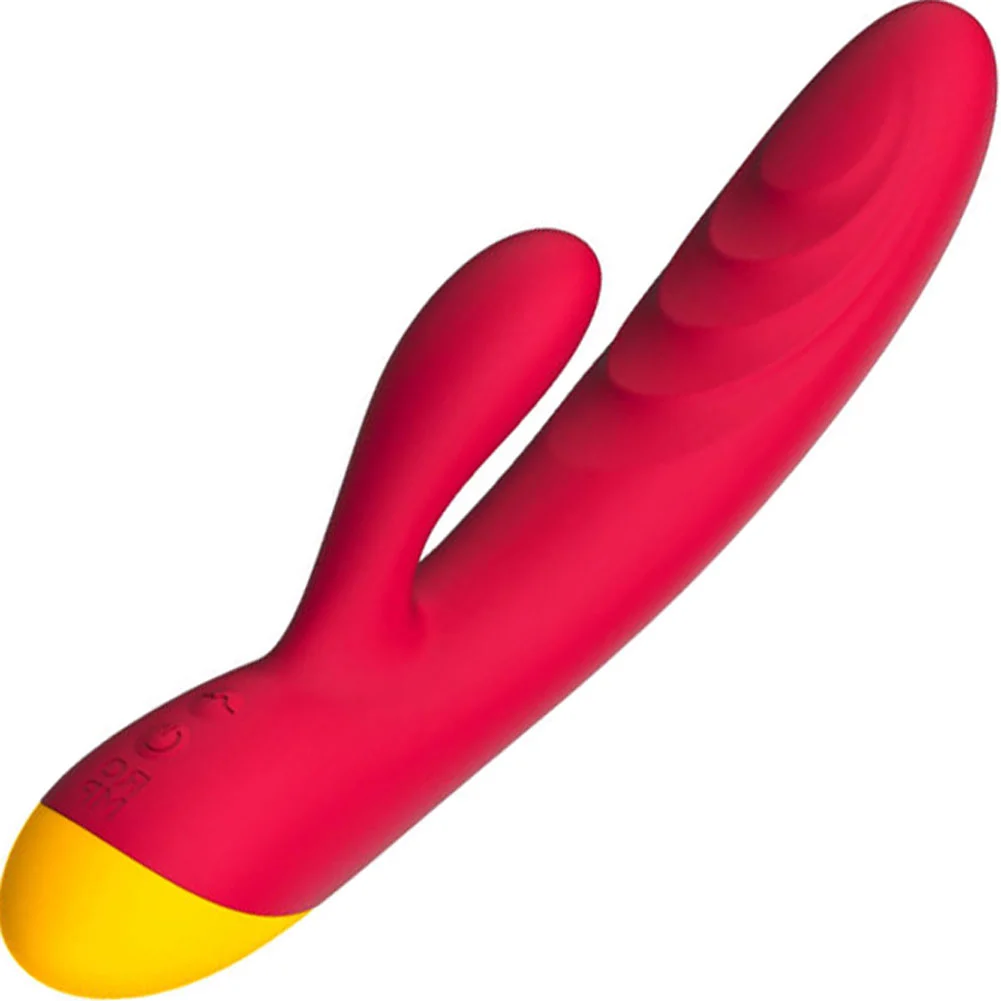 Romp Jazz Silicone Rabbit Vibrator, 8.25", Berry