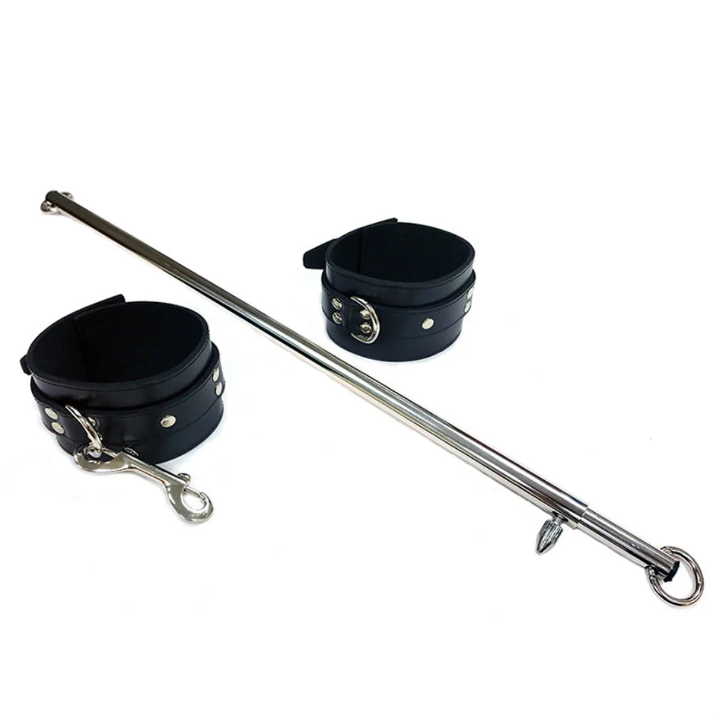 Rouge Adjustable Leg Spreader Bar, 38", Silver/Black