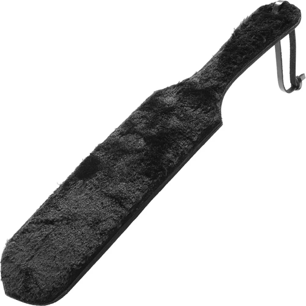 Rouge Double Sided Furry Paddle, 13.5", Black