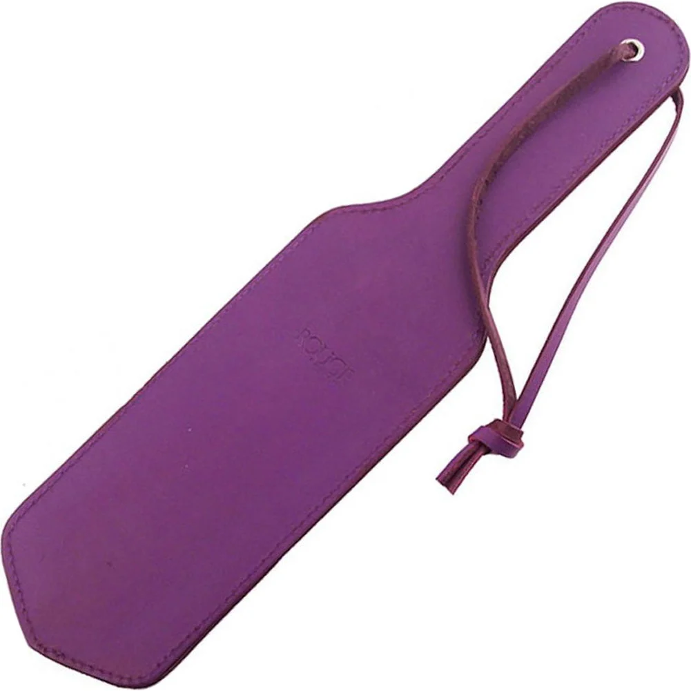Rouge Double Sided Leather Spanking Paddle, 13", Purple