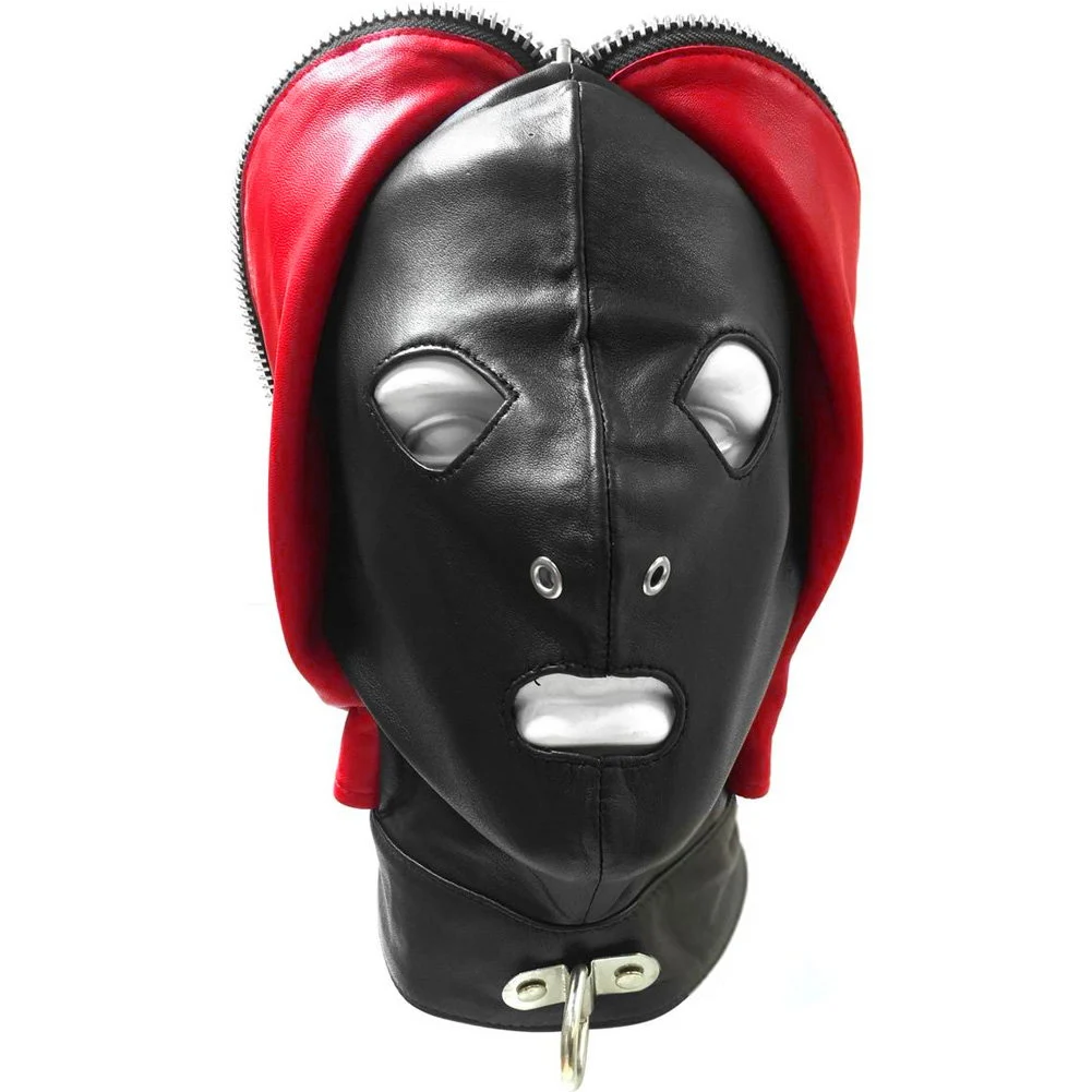 Rouge Garments Fly Trap Bondage Mask, One Size, Red/Black