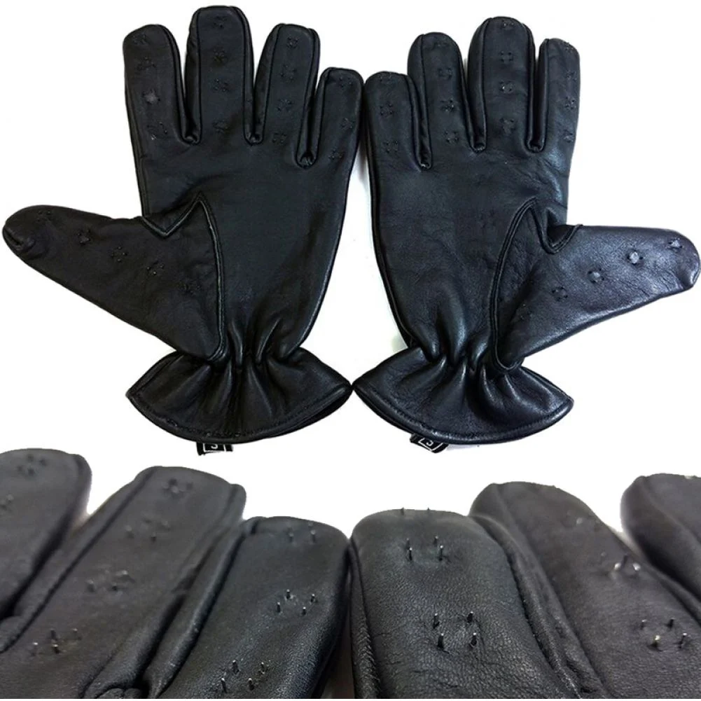 Rouge Garments Leather Vampire Gloves, Large, Black