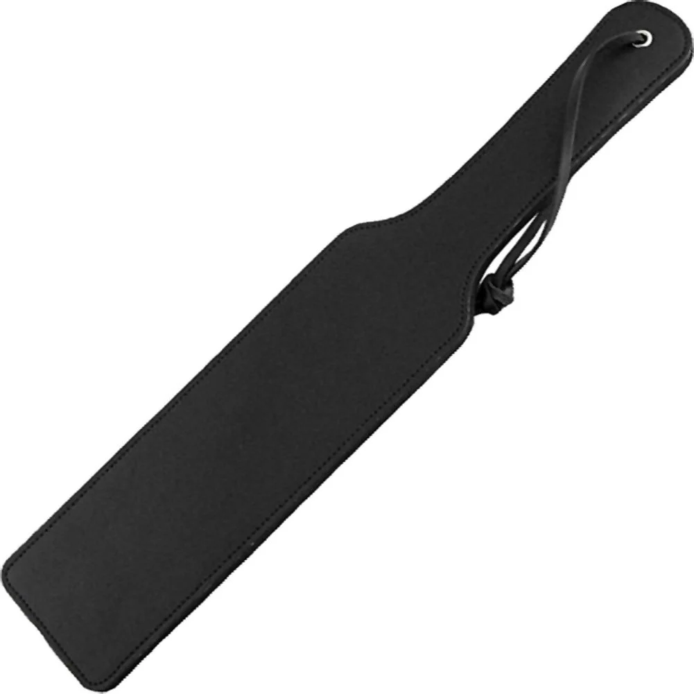 Rouge Garments Long Leather Spanking Paddle, 16.5", Black