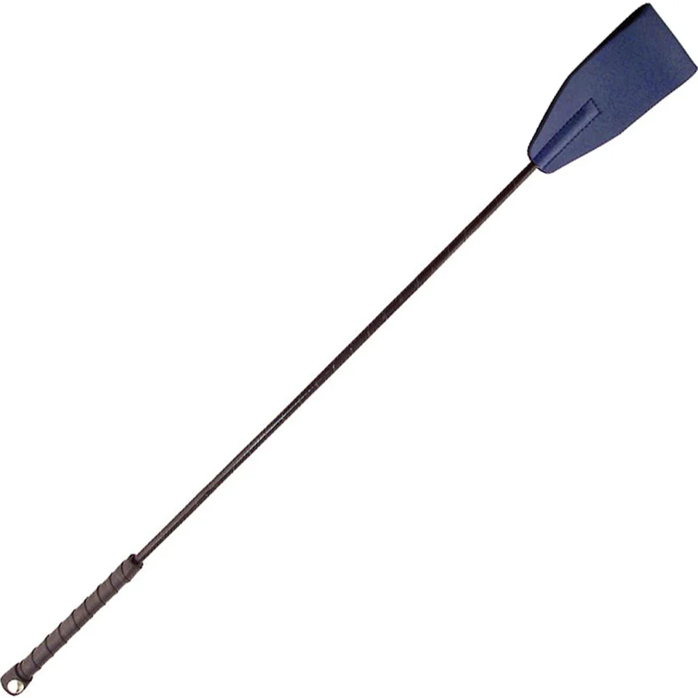 Rouge Garments Premium Leather Riding Crop, 25", Blue