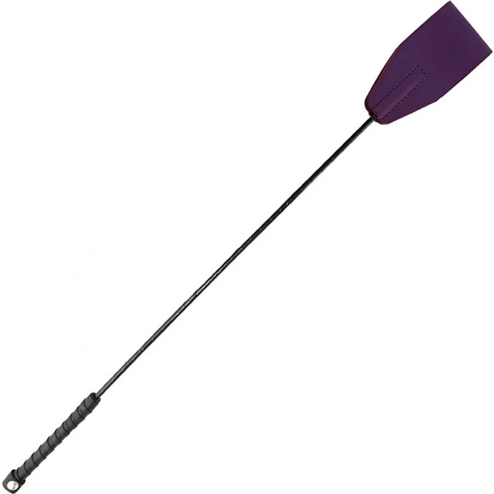 Rouge Garments Premium Leather Riding Crop, 25", Purple
