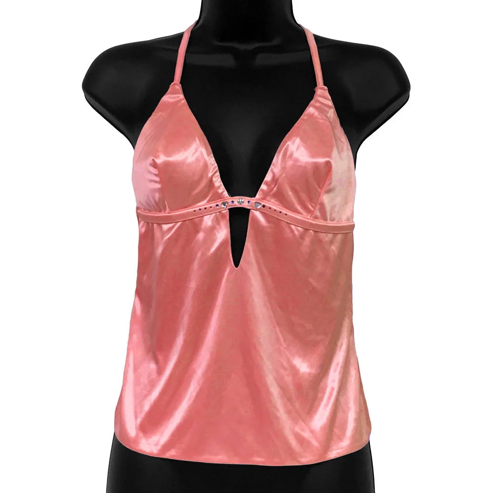 Royal Charm Retractable Strap Cami, Medium, Pink