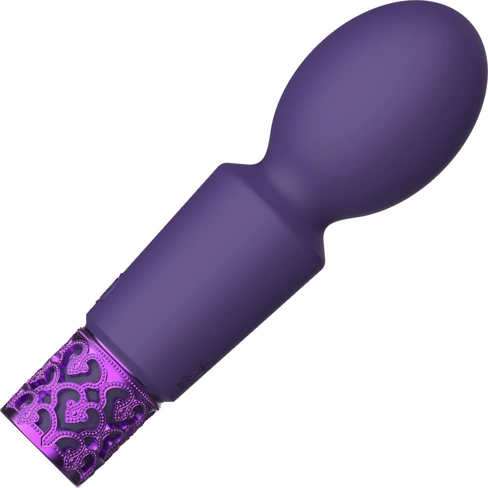 Royal Gems Brilliant Rechargeable Silicone Bullet, 4.72", Purple