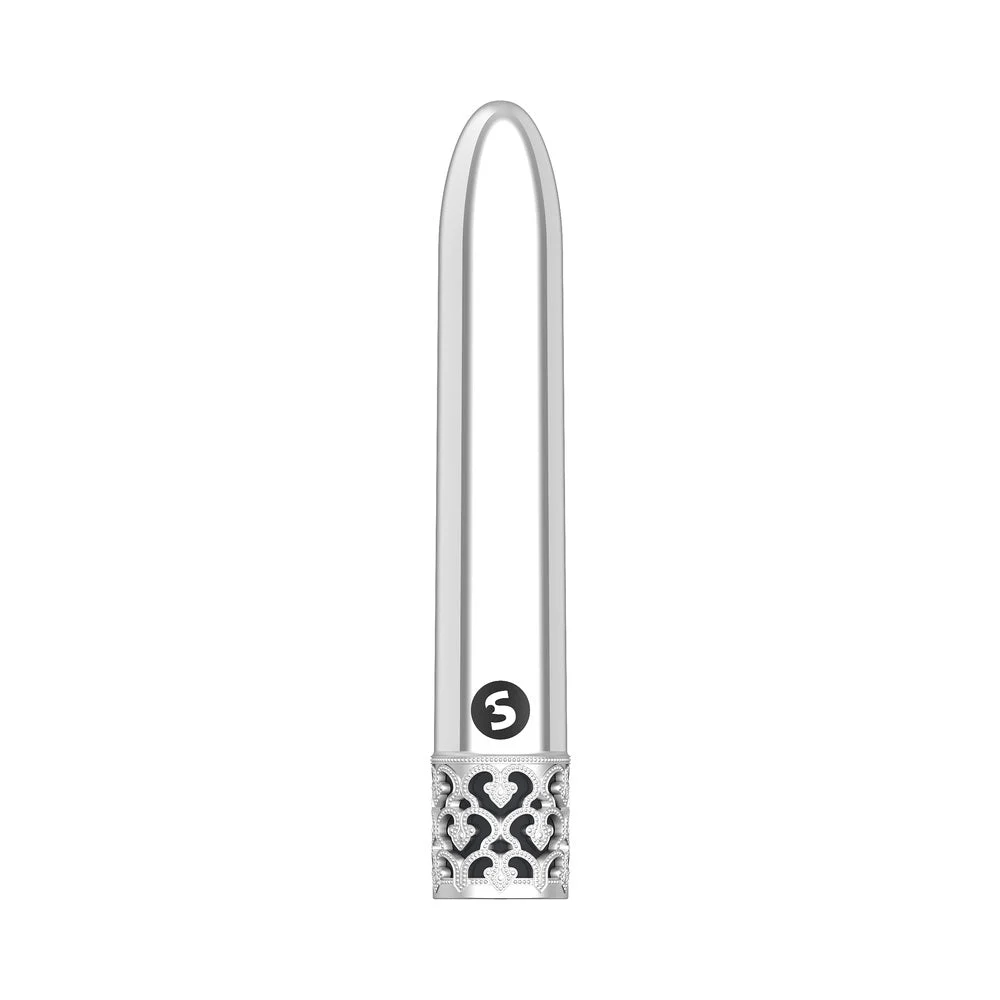 Royal Gems Shiny Rechargeable Bullet Vibrator Silver