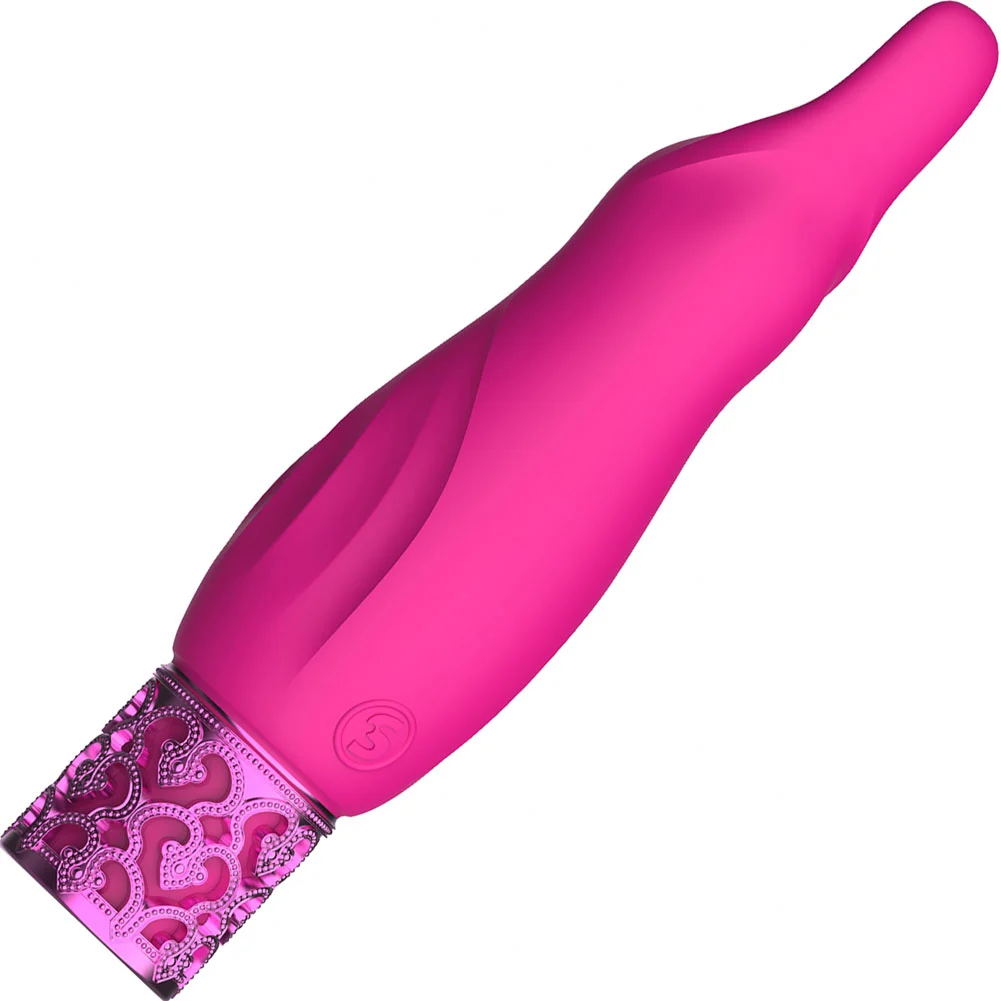 Royal Gems Sparkle Rechargeable Silicone Bullet, 4.75", Pink