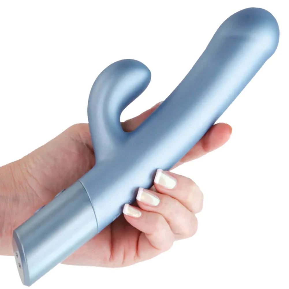Royals Countess Metallic Silicone Rabbit, 9.5", Seafoam