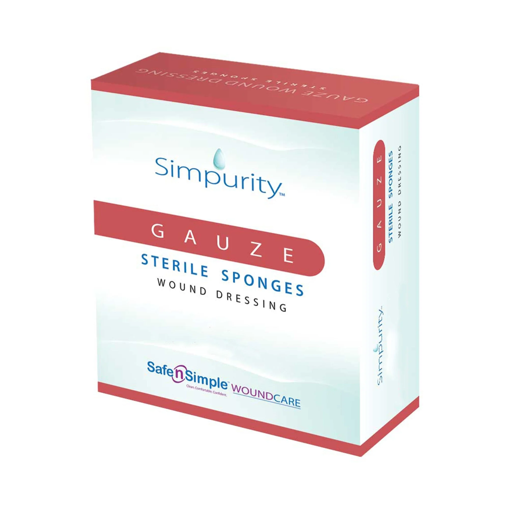 Safe N Simple Simpurity Bordered Woven Gauze (480 Count)