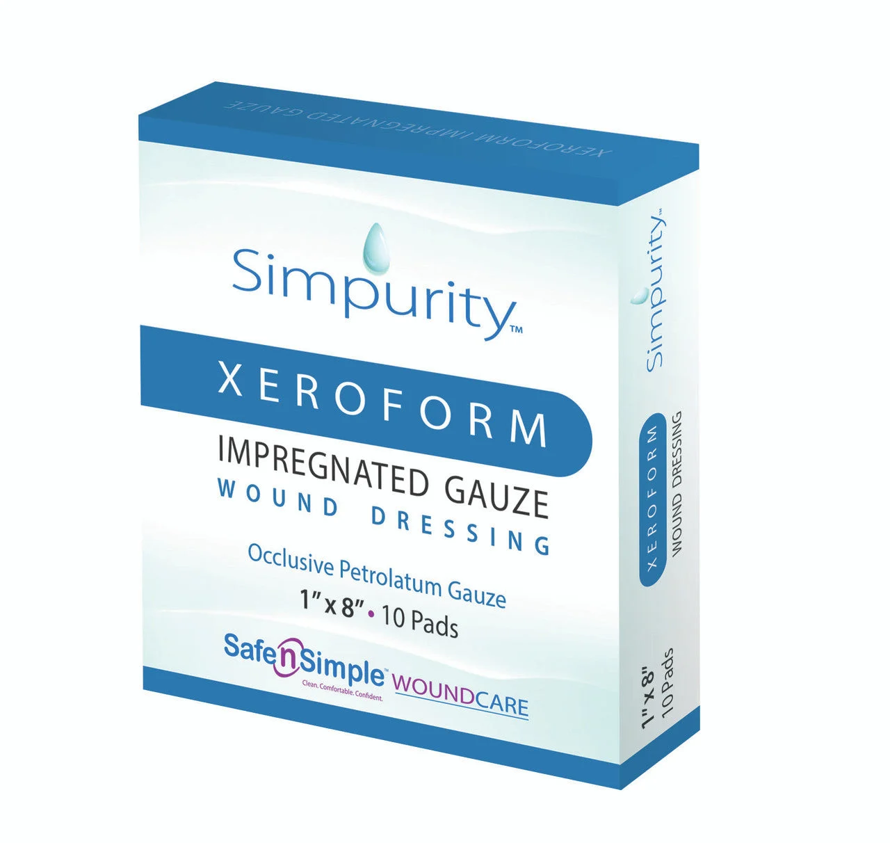 Safe N Simple Simpurity Xeroform Petrolatum Impregnated Gauze Wound Dressing (100 Count)