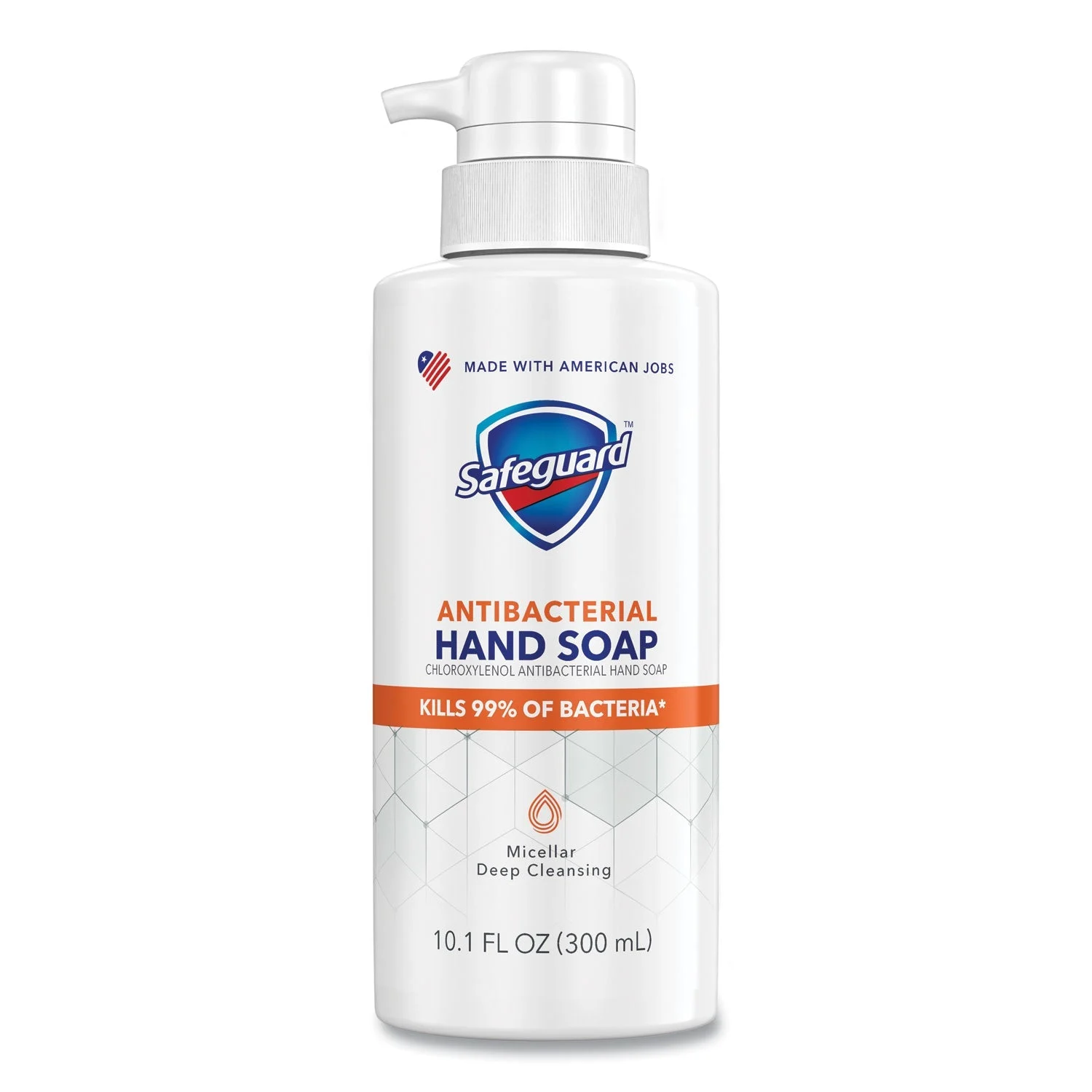 Safeguard Antibacterial Liquid Hand Soap, Fresh Clean Scent, 10.1 oz Pump Bottle, 4/Carton