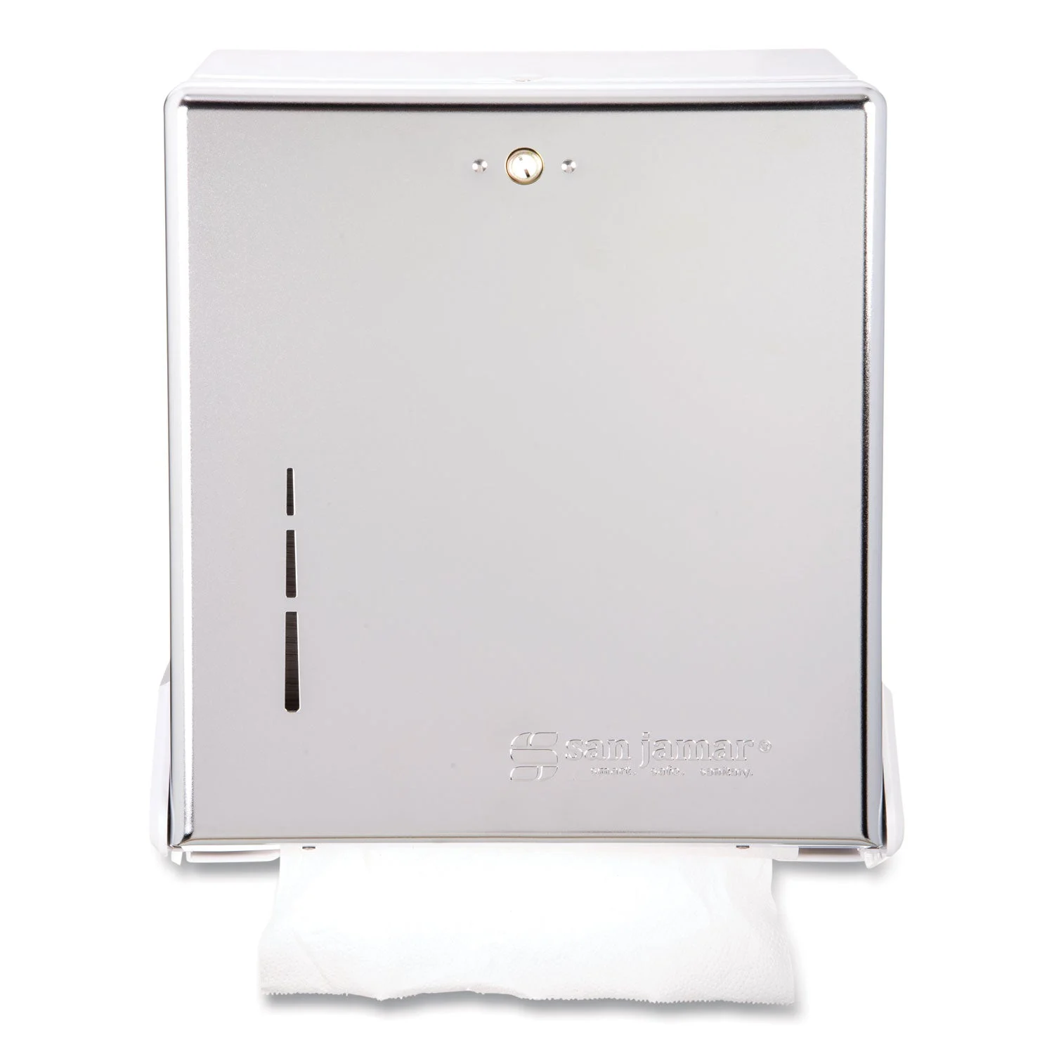 San Jamar True Fold C-Fold/Multifold Paper Towel Dispenser, 11.63 x 5 x 14.5, Chrome