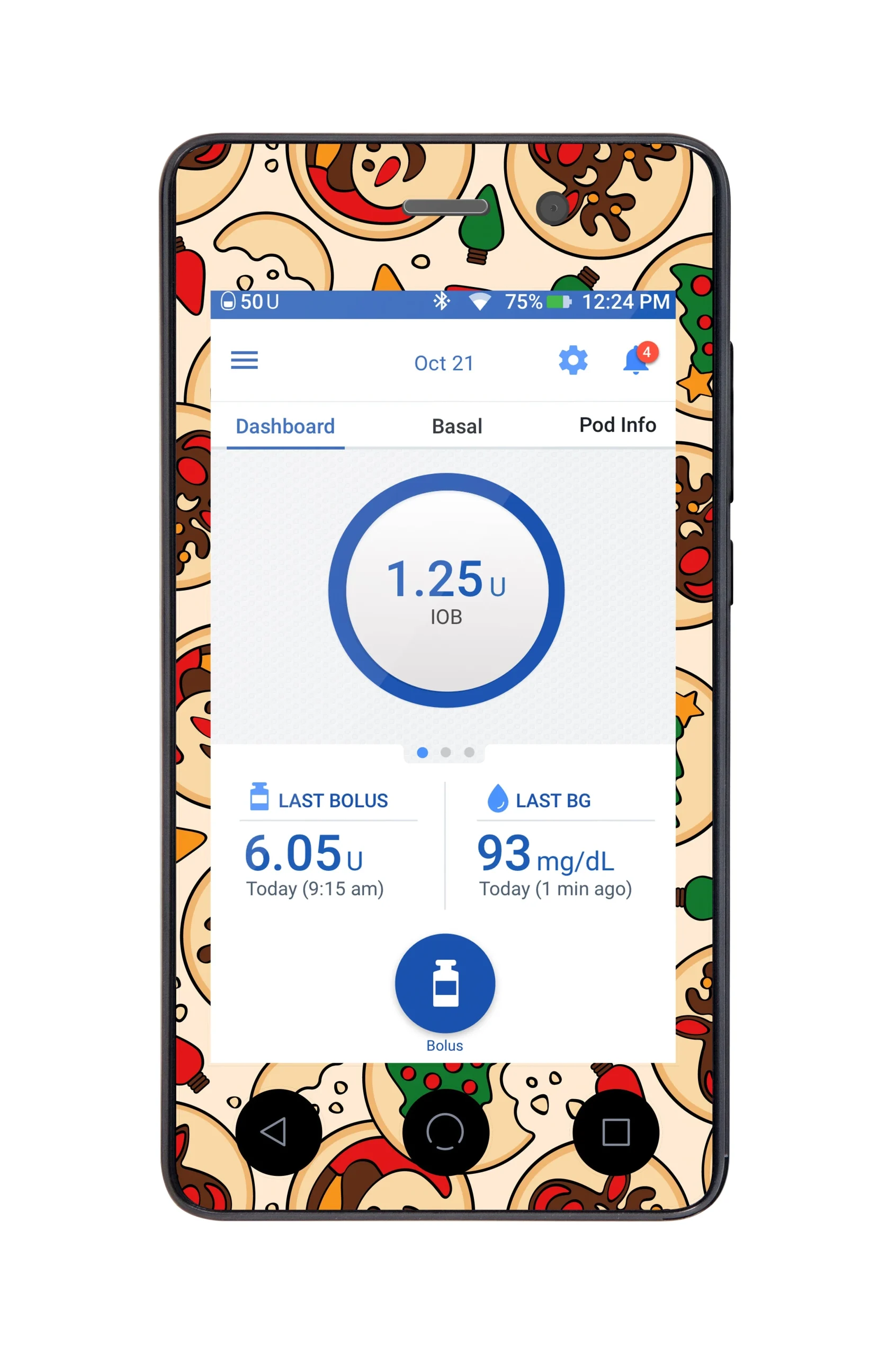 Santa's Cookies Sticker for Omnipod DASH PDM – Pump Peelz