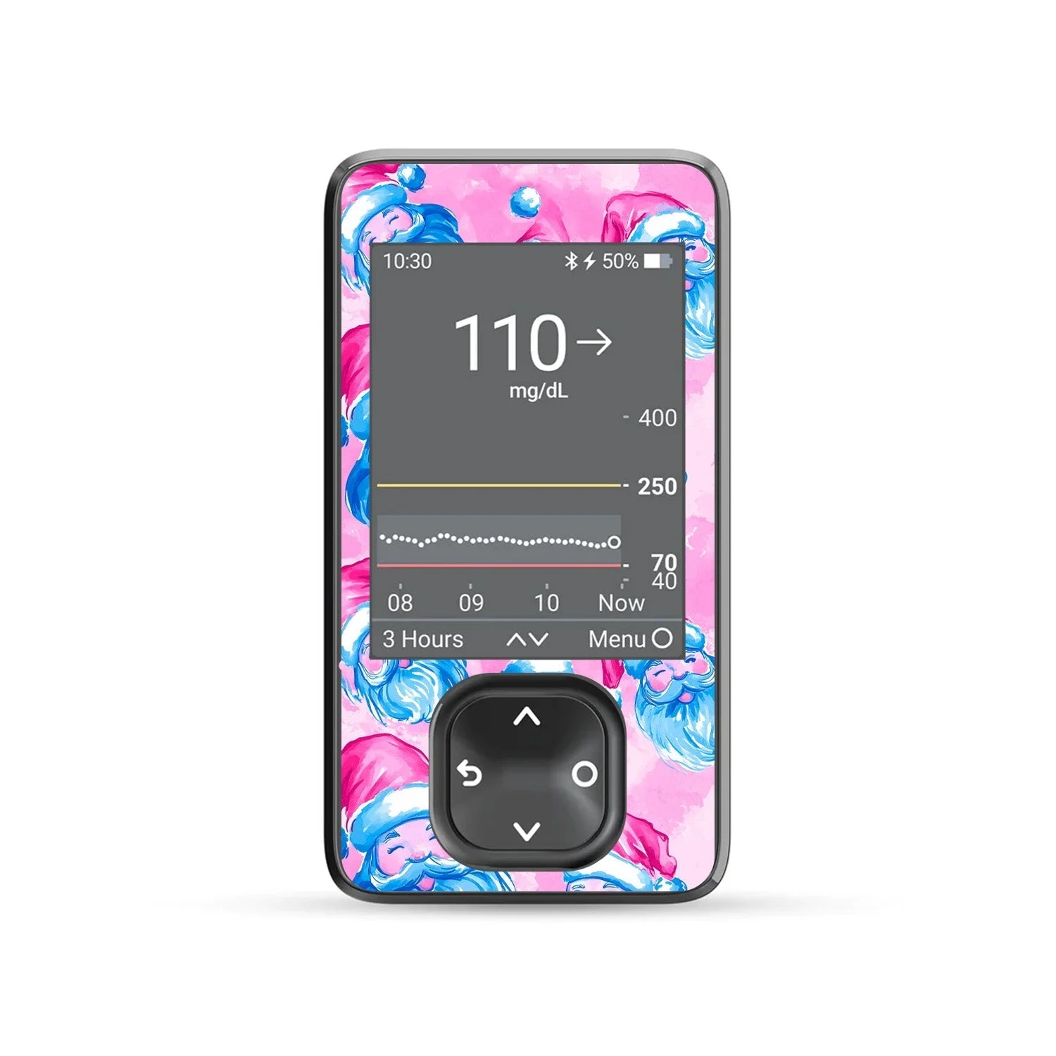 Santa Sticker for DEXCOM G7 and G6 Touchscreen Receiver Sticker