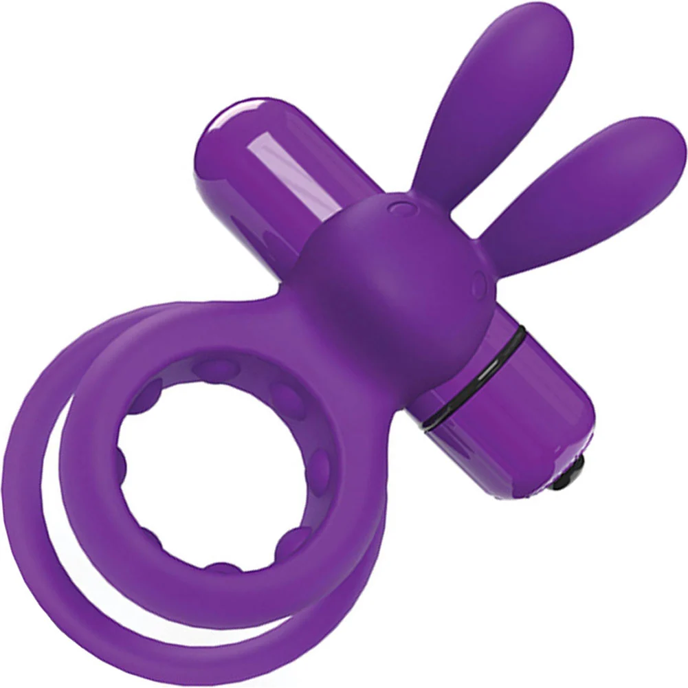 Screaming O 4B Ohare Vibrating Rabbit Double Penis Ring, Grape