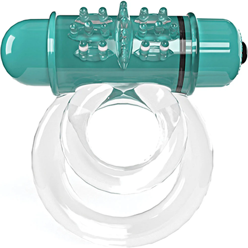 Screaming O 4T DoubleO 6 Vibrating Double Penis Ring, Kiwi