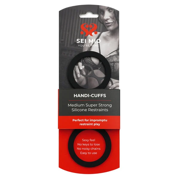 SEI MIO Handi-Cuffs Medium Super Strong Silicone Restraint Cuffs