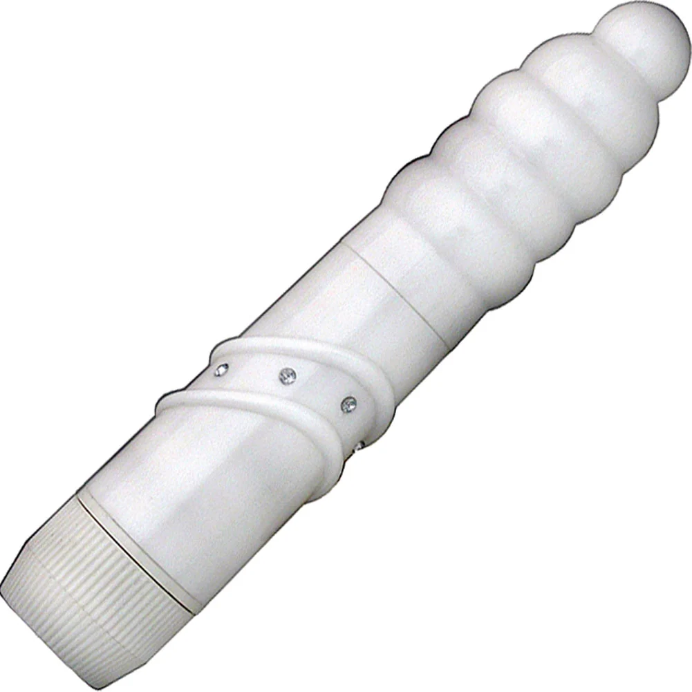 Sensual Gems Jeweled Waterproof Vibrator, 5.5", White