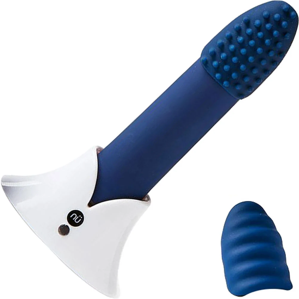 Sensuelle Point Plus Rechargeable Bullet Vibrator, 3.5", Navy Blue