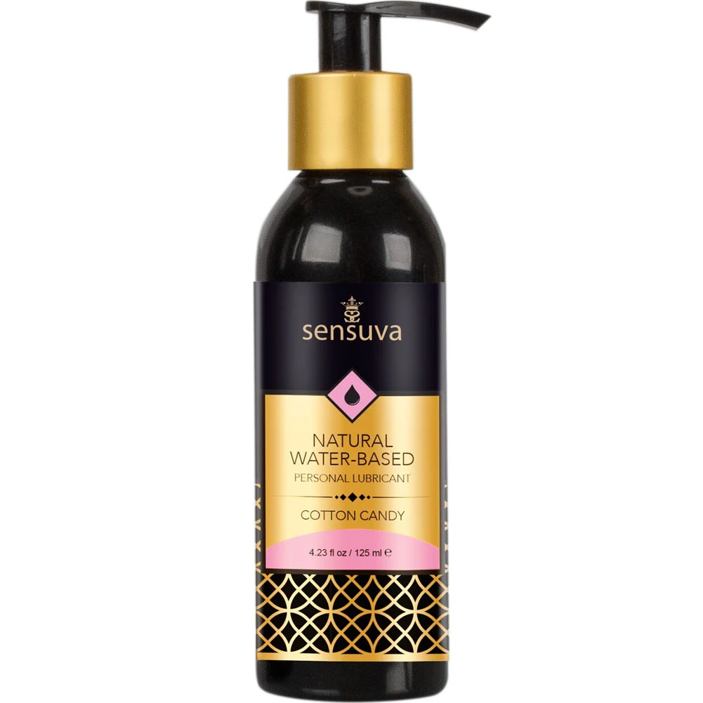 Sensuva Natural Water-Based Personal Moisturizer, 4.23 fl.oz (125 mL), Cotton Candy