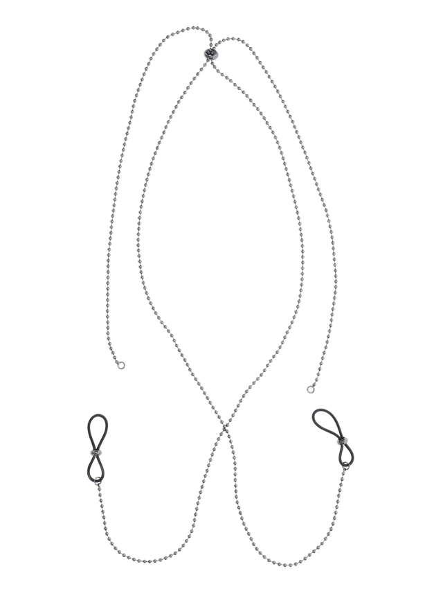 SEX AND MISCHIEF EXS AND OHS BODY JEWELRY WITH NIPPLE TIES