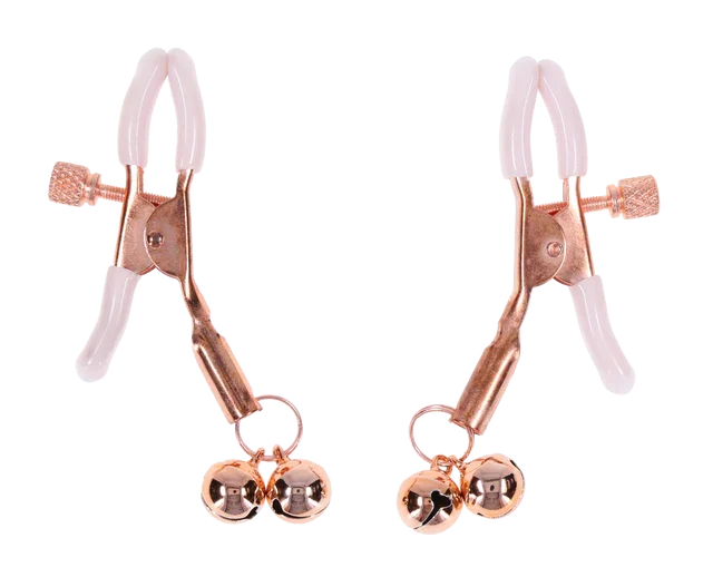 SEX AND MISCHIEF PEACHES AND CREAME BELL NIPPLE CLAMPS