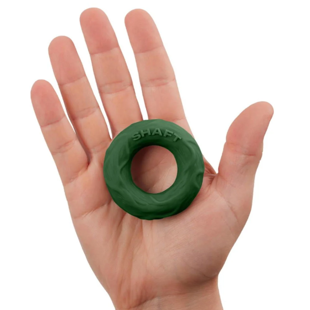 Shaft Model R FlexiSkin Liquid Silicone Penis Ring, Size 1 Small, Green