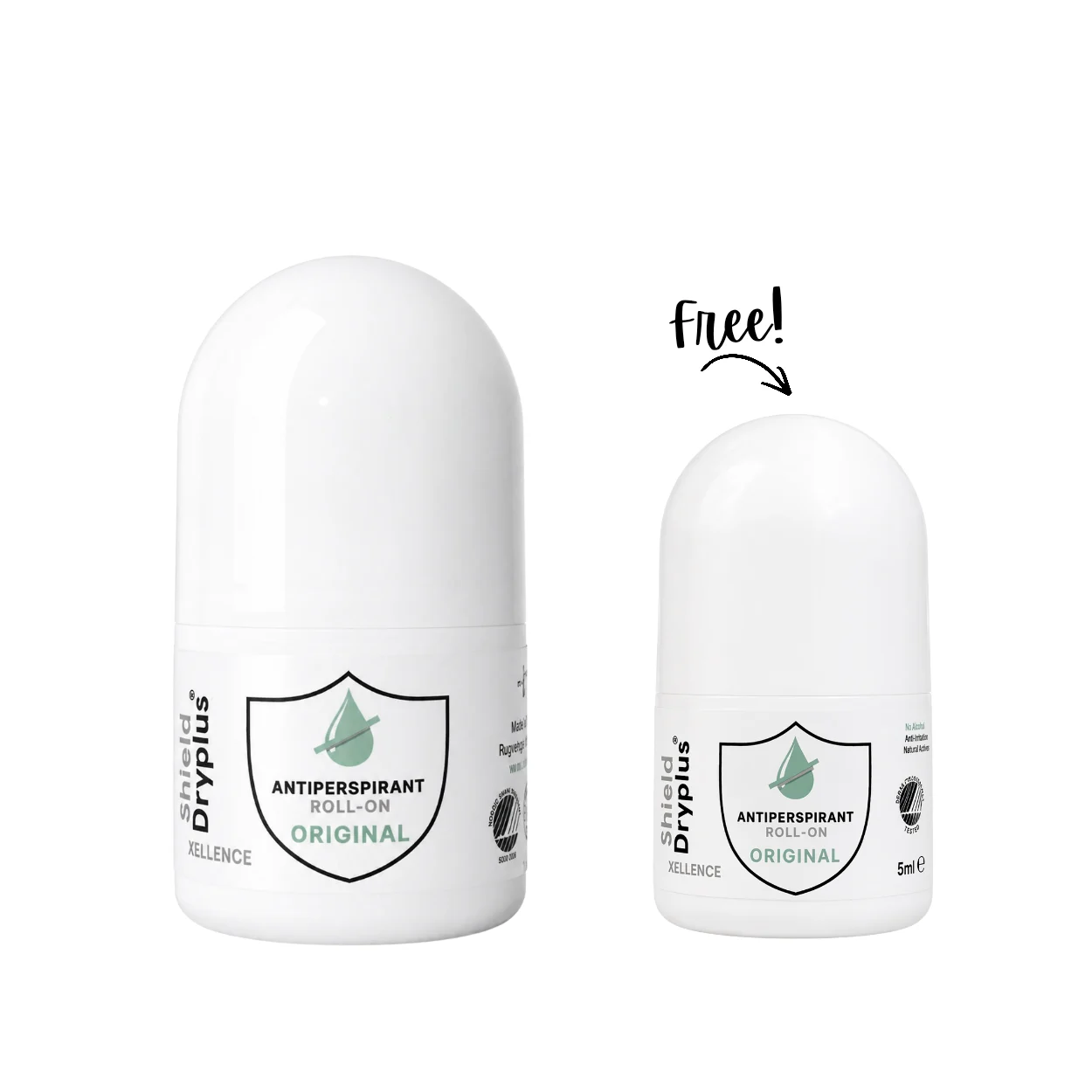 Shield Dryplus Anti-Perspirant Roll on Original + Free Shield Dry Plus Plus Original 5mL Gift