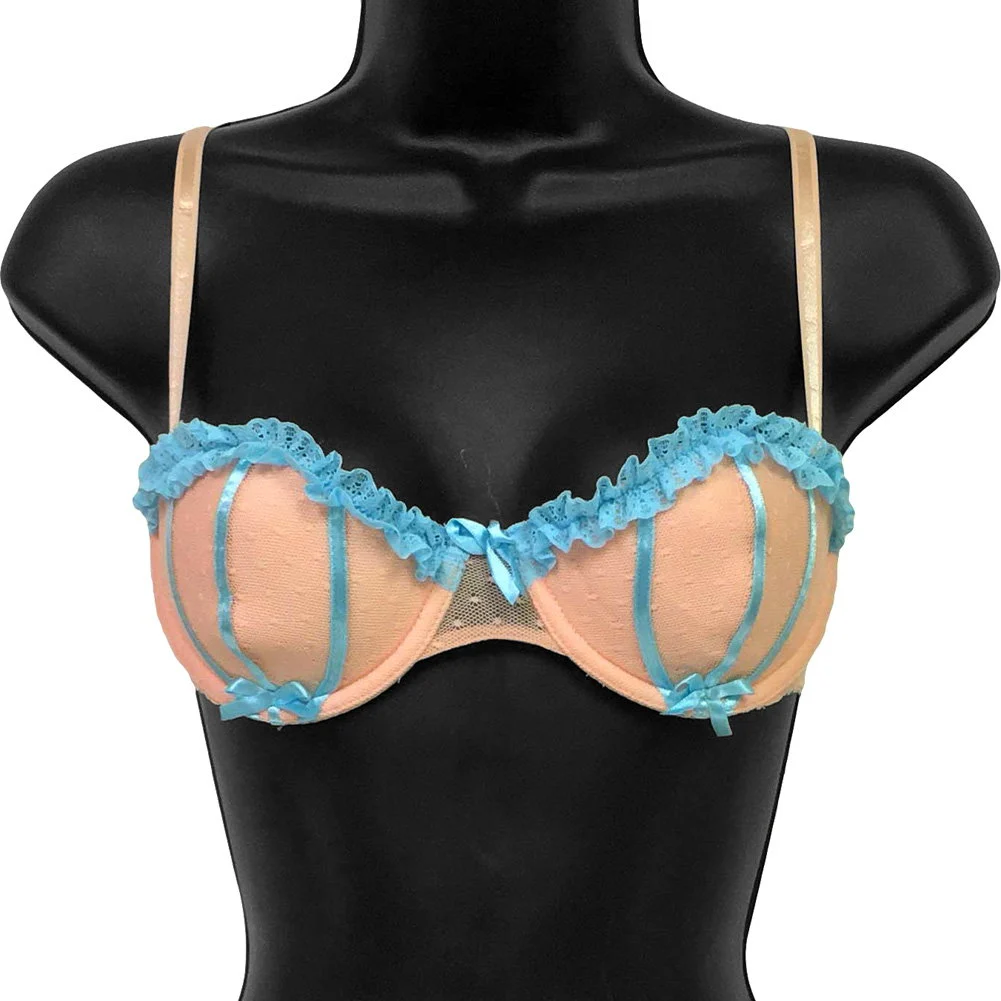 Show Girl Underwire Demi Bra, 34A, Peach Puff