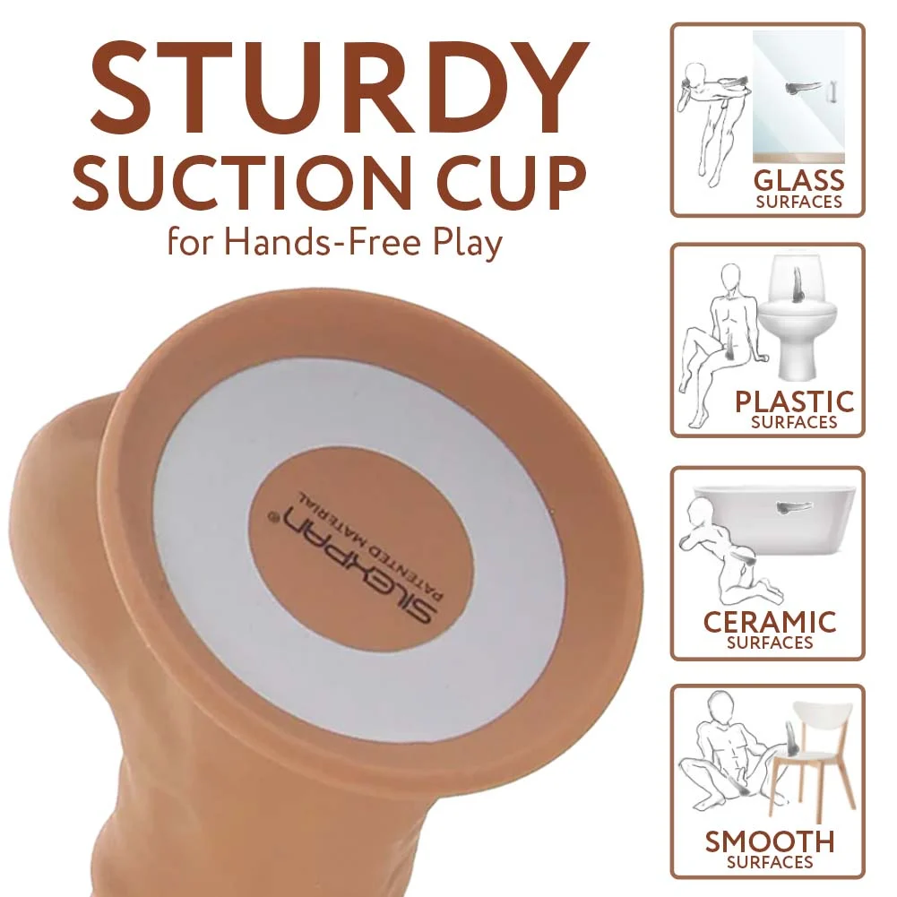 SILEX-D The Original Model 1 Realistic Silicone Dildo, 7", Caramel