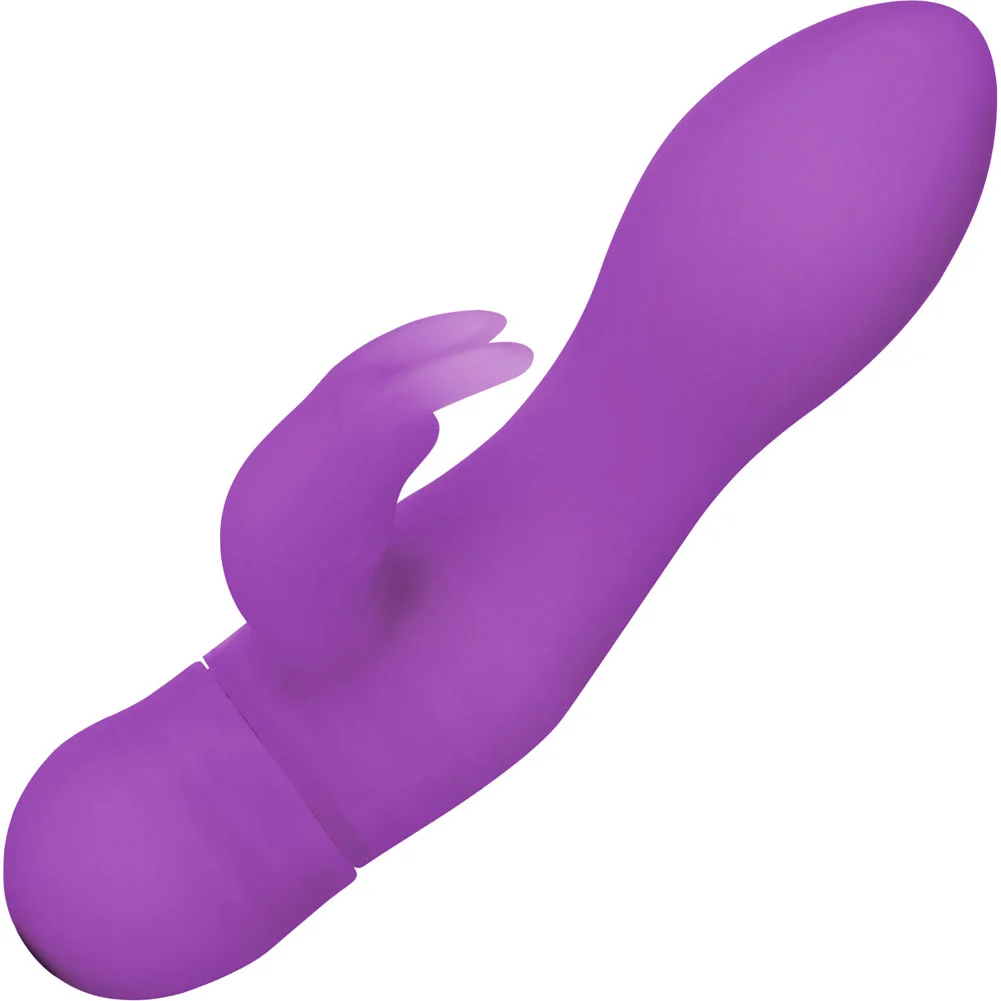 Silicone One Touch Jack Rabbit Vibrator, 6.75", Purple