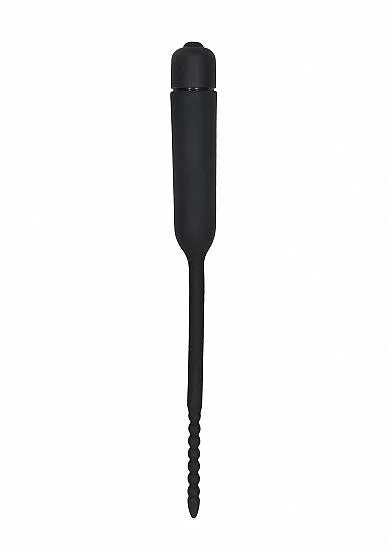 Silicone Vibrating Bullet Plug With Beaded Tip - Urethral Soundi