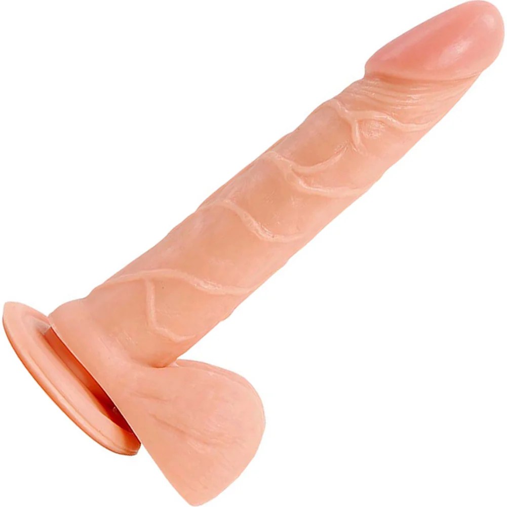 Skinsations Big Boy Realistic Dildo with Suction Mount, 7.5", Flesh