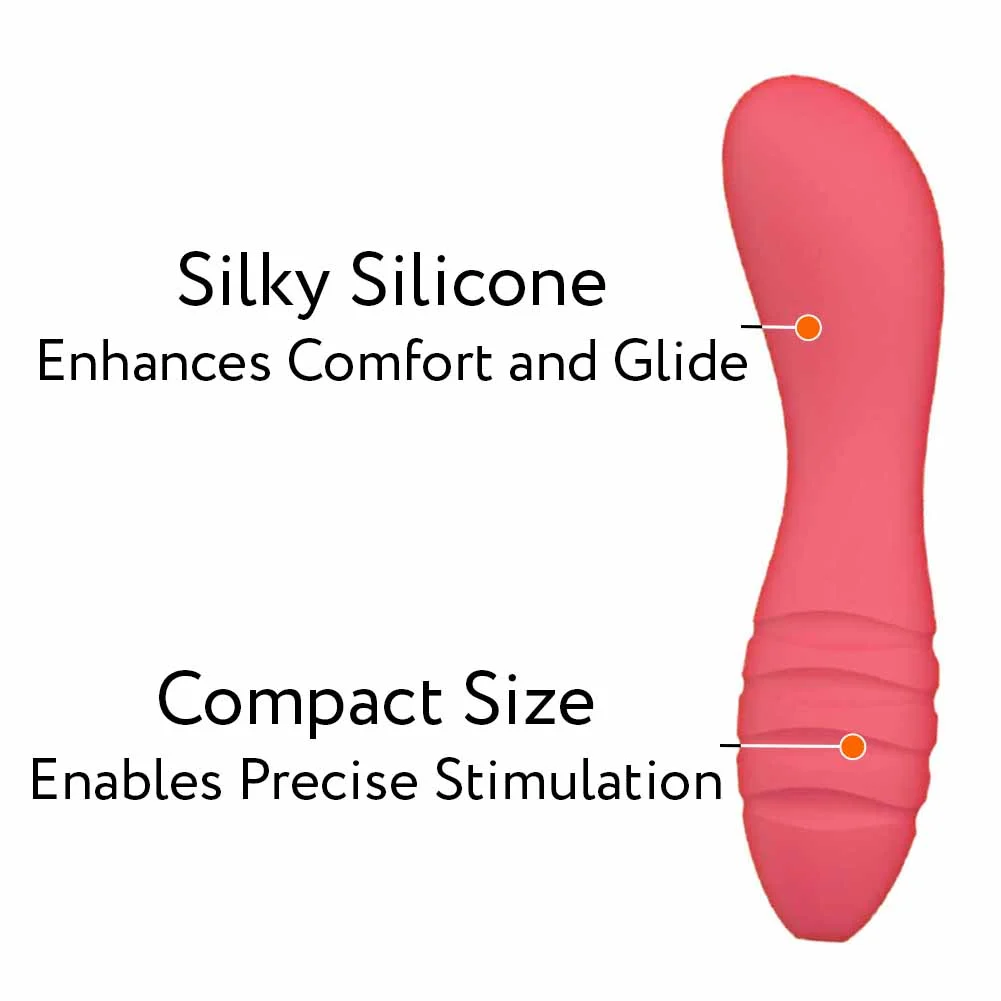 Sorbet Rechargeable Silicone Vibrating Bullet, 4.75", Red Ruby