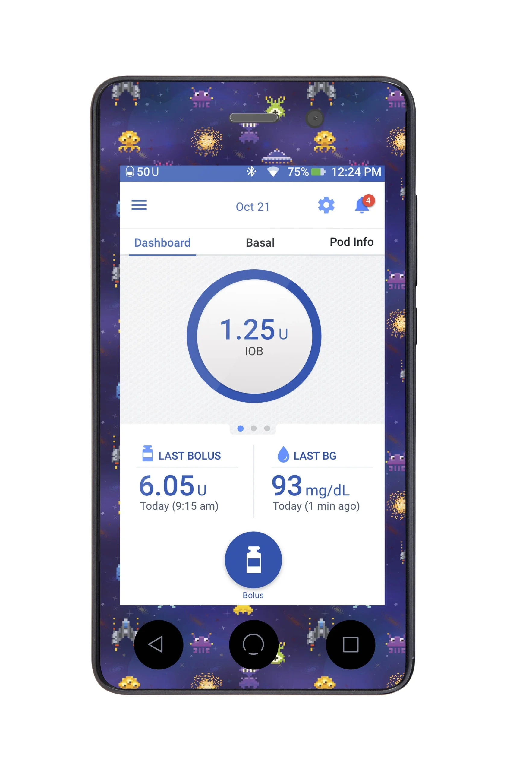 Space Invaders Sticker for Omnipod DASH PDM – Pump Peelz
