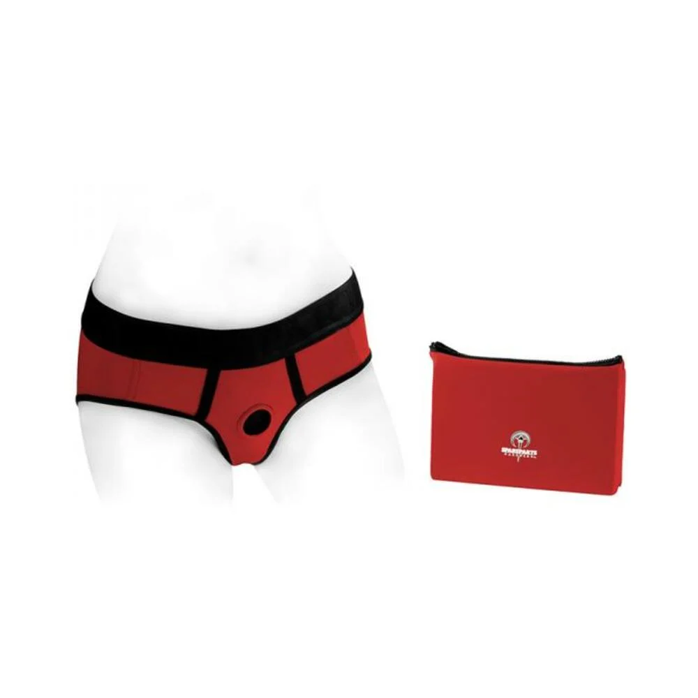 Spareparts Tomboi Nylon Briefs Harness Red/black