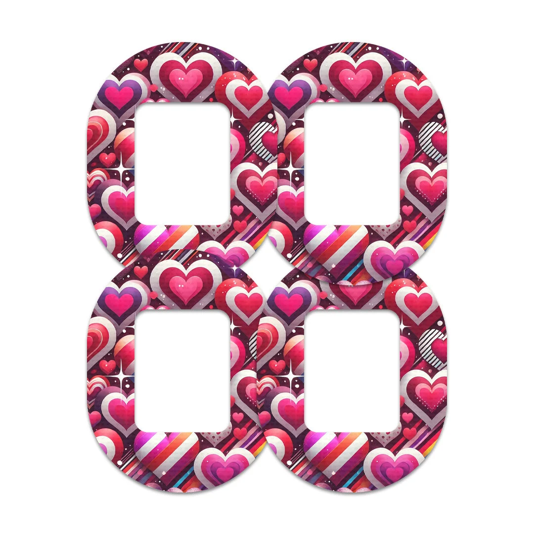 Sparkly Hearts Tandem Mobi Decorative Patch Tape - Pump Peelz